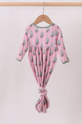 Pink christmas tree bamboo gown