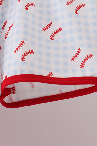 Baseball applique shorts set