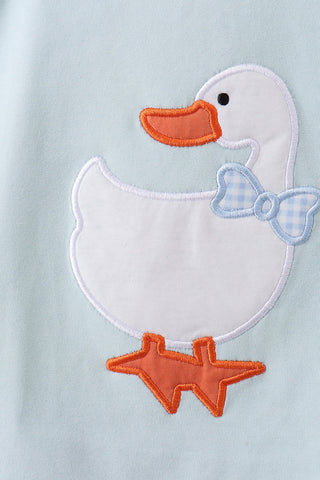 Goose Appliqué Shorts Set