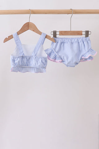 Blue Stripe 2pc Swimsuit