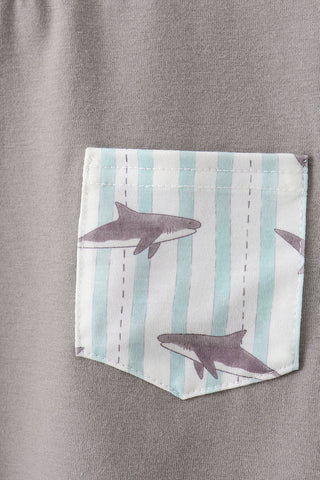 Gray Shark Knit Set