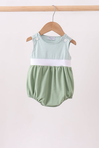 Sage Gingham Knit Bubble