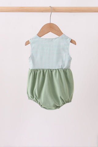 Sage Gingham Knit Bubble