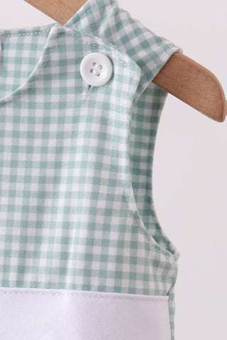 Sage Gingham Knit Bubble