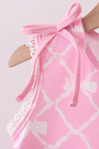 Pink Bow Knit Set