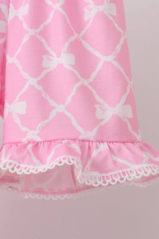 Pink Bow Knit Set