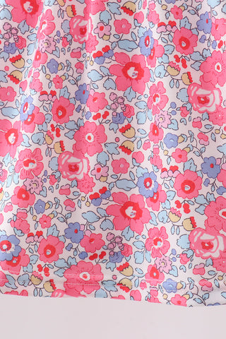 Pink Floral Knit Bloomer Set