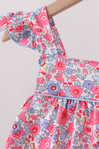 Pink Floral Knit Bloomer Set