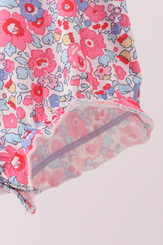 Pink Floral Knit Bubble
