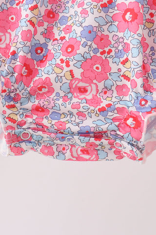 Pink Floral Knit Bubble
