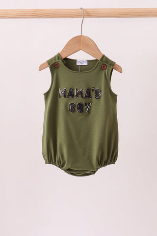 Mama's Boy Applique Knit Bubble