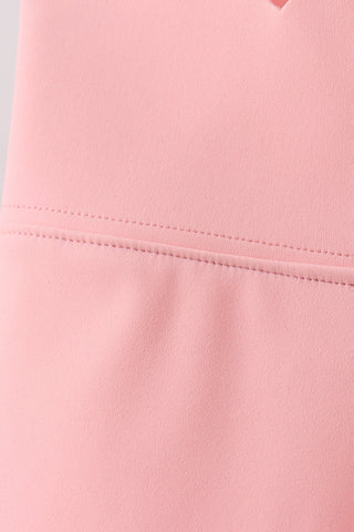 Pink Scalloped Yoga Active Leggings