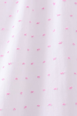 Pink Bow Smocked Swiss Dot Shorts Set