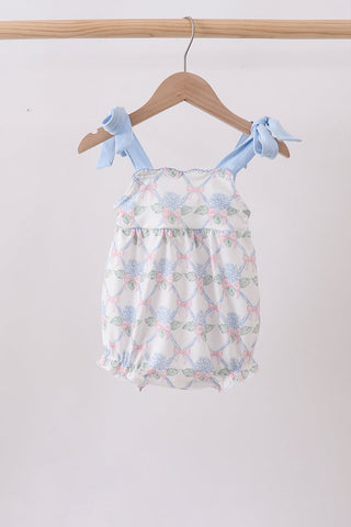 Blue Floral Knit Bubble
