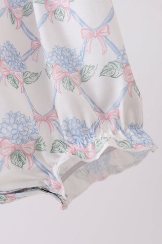 Blue Floral Knit Bubble