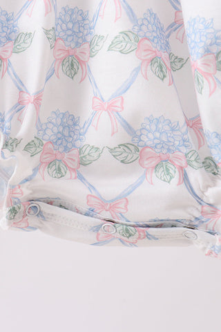 Blue Floral Knit Bubble