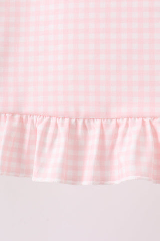 Pink Jack-O-Lantern  Applique Ruffle Shorts Set