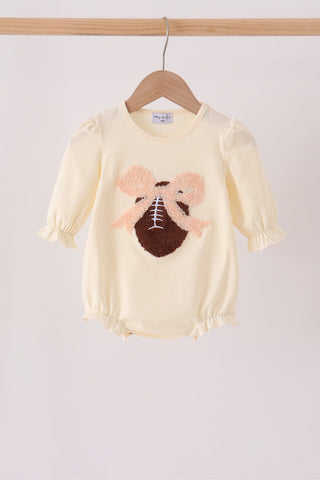 Cream Football French Knot Bubble