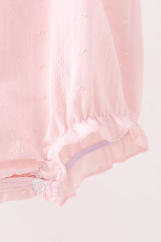 Pink Castle Embroidery Jacquard Bubble