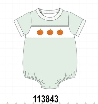 Sage pumpkin embroidery bubble
