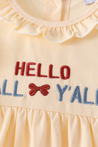 Hallo Fall Y'ALL Pumpkin Ruffle Bloomer Set