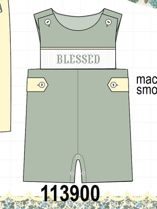 Sage Blessed Smocked Jon Jon