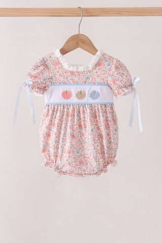 Pink Pumpkin Floral Embroidery Bubble