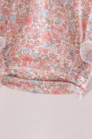 Pink Pumpkin Floral Embroidery Bubble