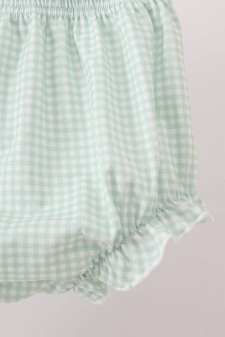 Sage Pumpkin Embroidered Bloomer Set