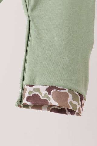 Camo Pumpkin Applique Romper