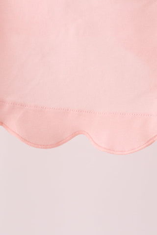 Pink pumpkin bow applique bloomer set