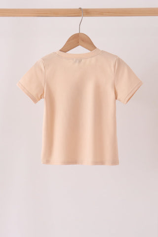 Khaki pumpkin applique top