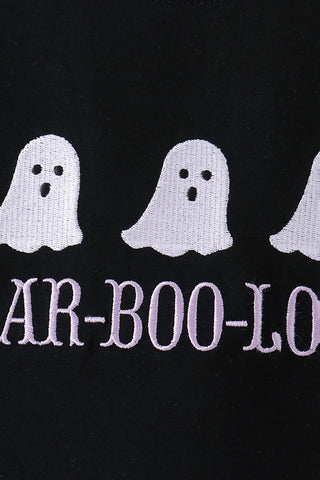Black Ghost Embroidery Top