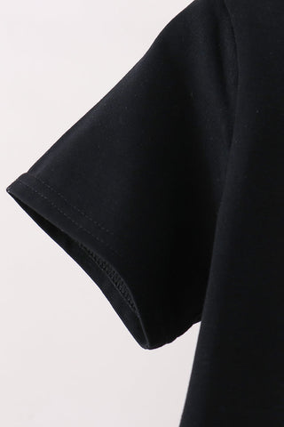 Black Ghost Embroidery Top