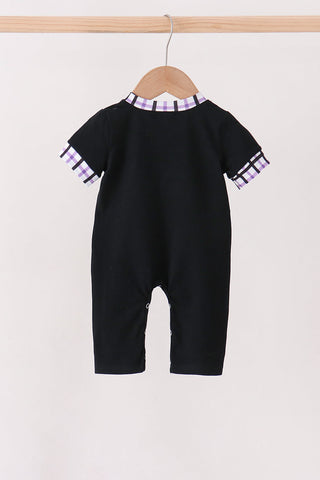 Black Ghost Embroidery Romper