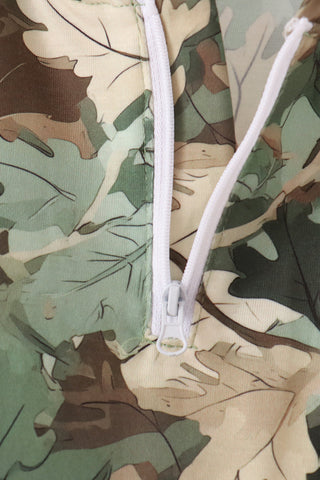 Camouflage puppy embroidery hoodie