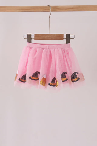 Pink candy sequin tutu skirts