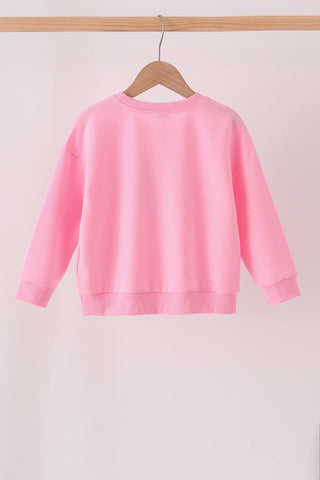 Pink football sequin mom&me top
