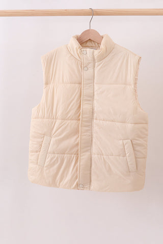 Cream mom&me puffer vest