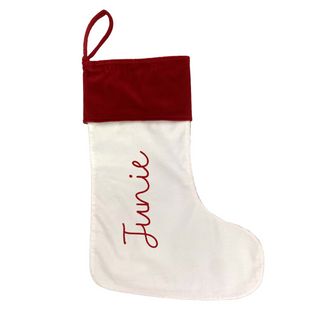 Red and White Christmas Stocking - Personalized Stockings