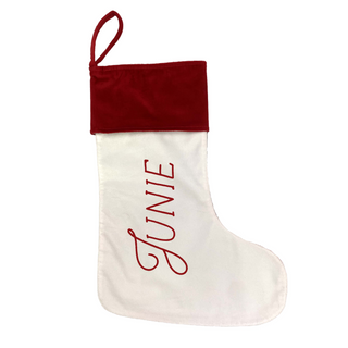 Red and White Christmas Stocking - Personalized Stockings