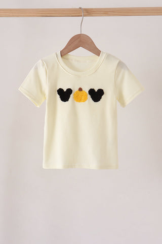 Beige character french knot top