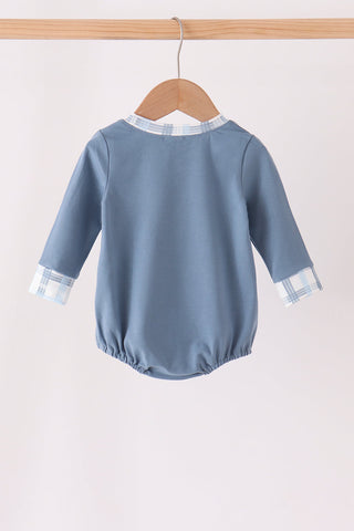 Blue plaid pocket bubble