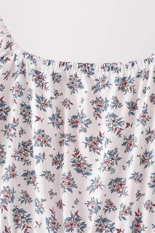 Teal floral mom dress
