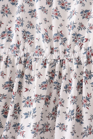 Teal floral mom dress