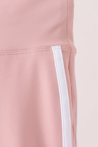 Pink Flare Double Side Stripe Active Pants