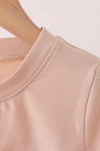Leopard pumpkin embroidery top