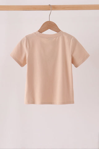 Leopard pumpkin embroidery top
