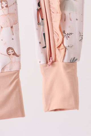 Nutcracker Zip Ruffle Bamboo Romper