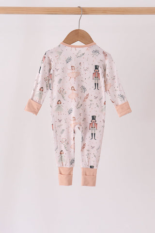 Nutcracker Zip Ruffle Bamboo Romper
